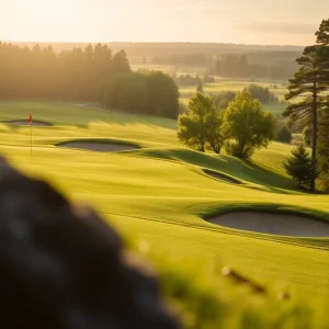 Close up of a beautiful golf course