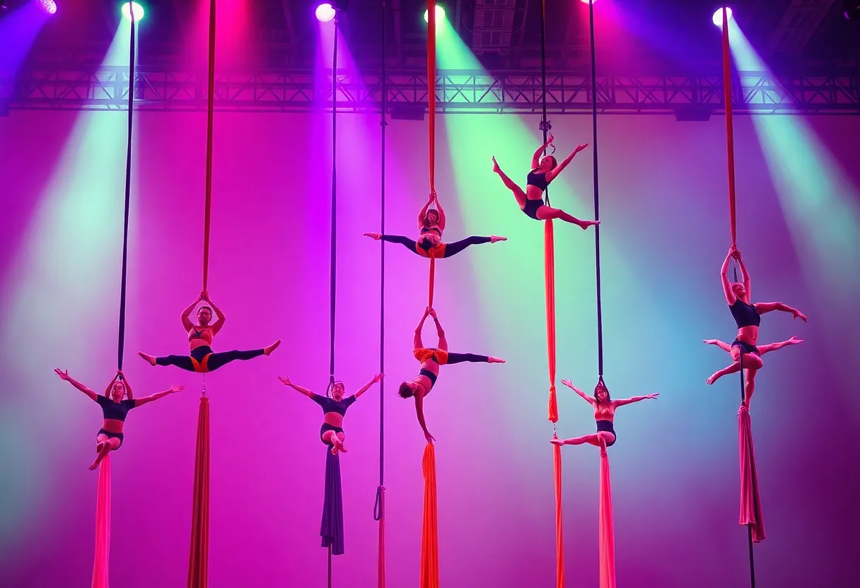 Aerial performers showcasing their skills in Tampa