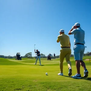 Golfer celebrating a tour victory on the golf course