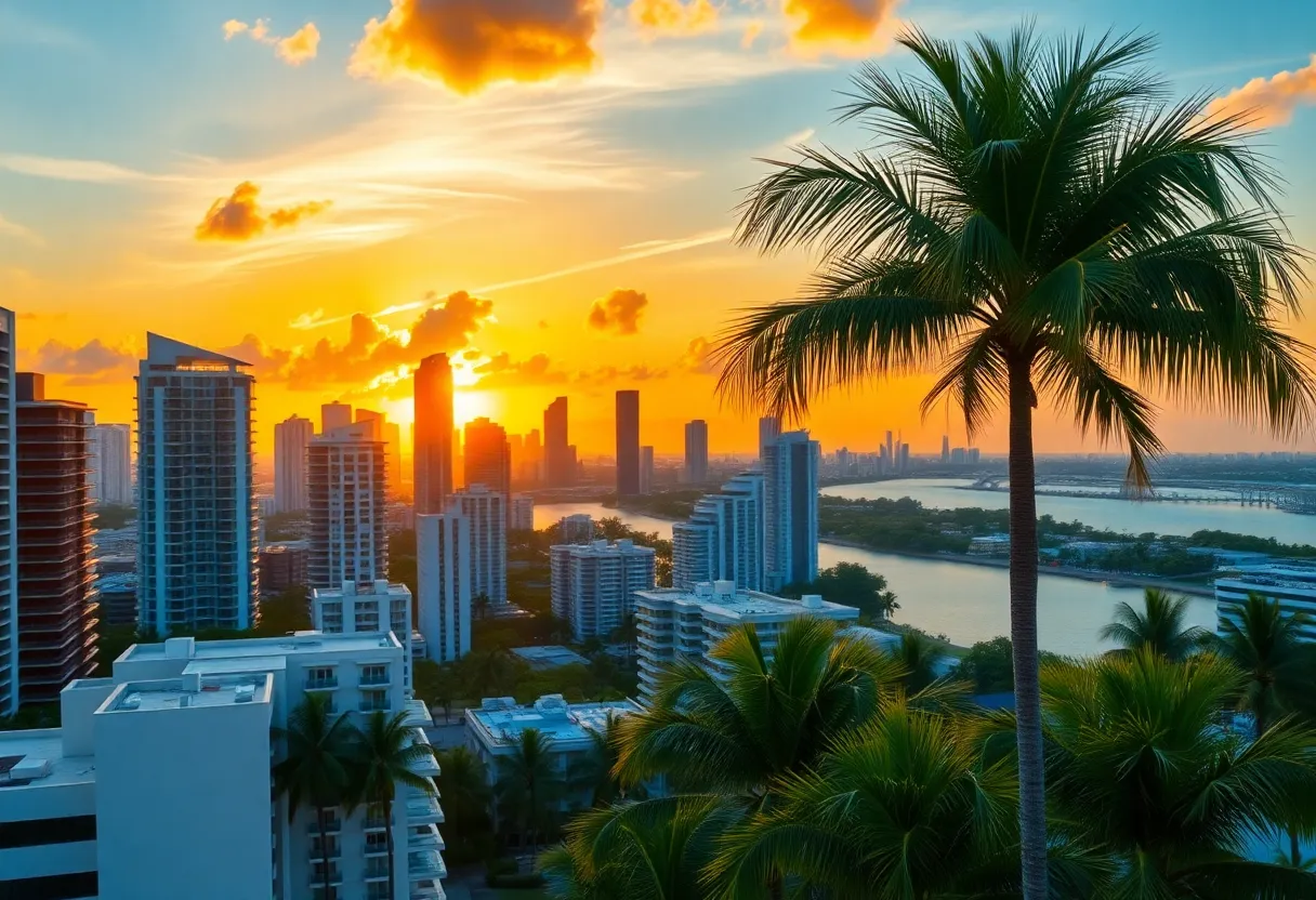 Miami Skyline with Luxury Condos