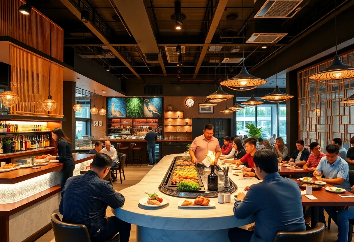 Interior of Plate Sushi Grill and Lounge showcasing unique dining experiences.