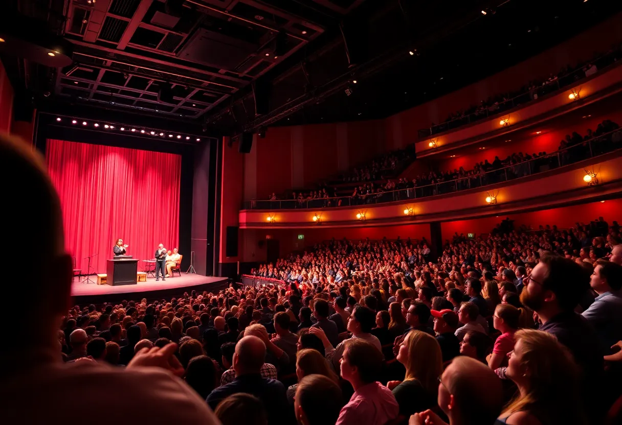 Audience enjoying a Broadway performance at the Straz Center in Tampa