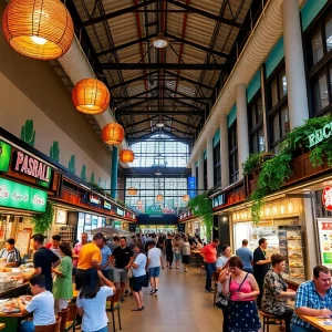 Vibrant Food Hall in Brickell