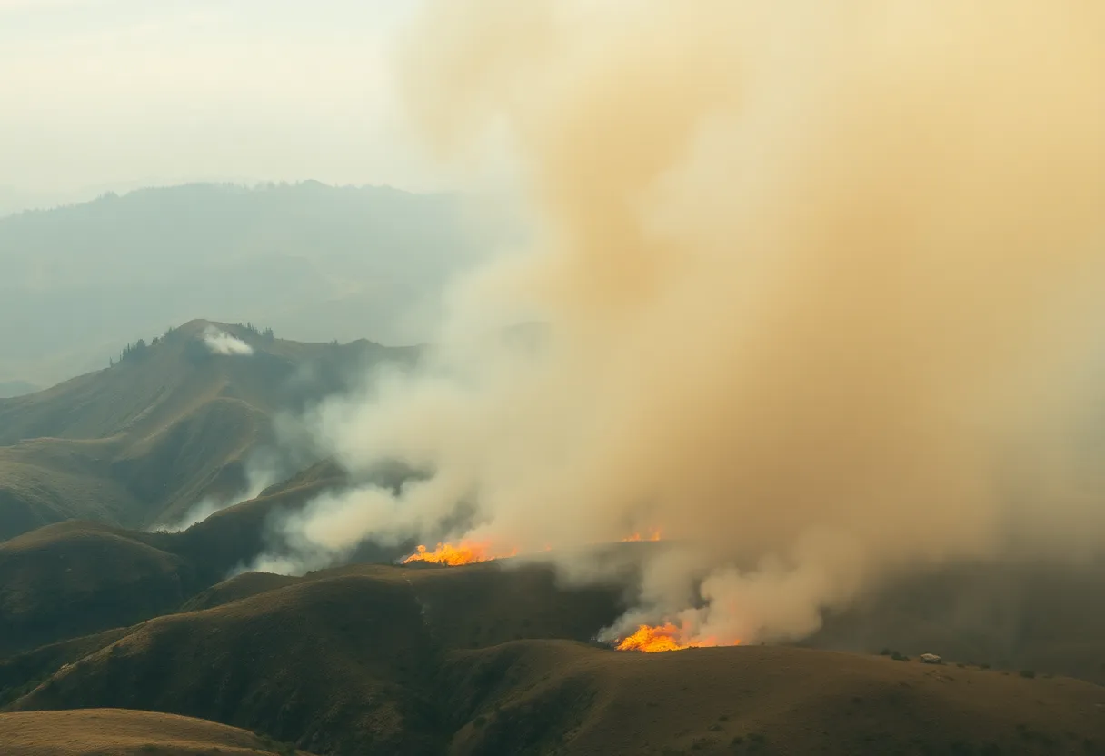 Firefighters Battling Silver Fire