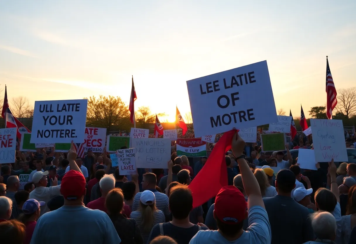 Political Rally for Supreme Court Election
