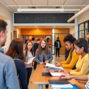 Students engaging in collaborative study at the Academic Success Center