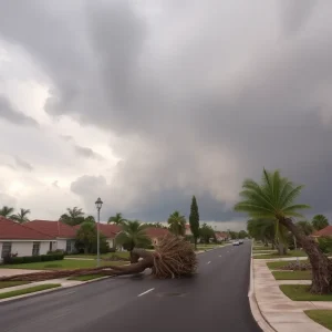Destruction caused by hailstorm in Wellington Florida