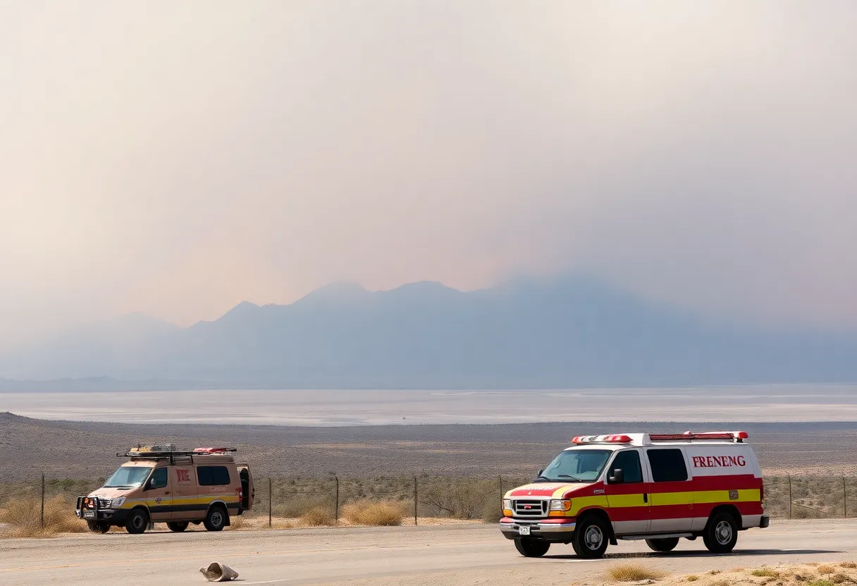 Inn Fire Near Mono Lake