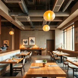 Contemporary Japanese restaurant interior of Zōtō