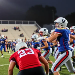 Alonso Ravens football team playing during a game