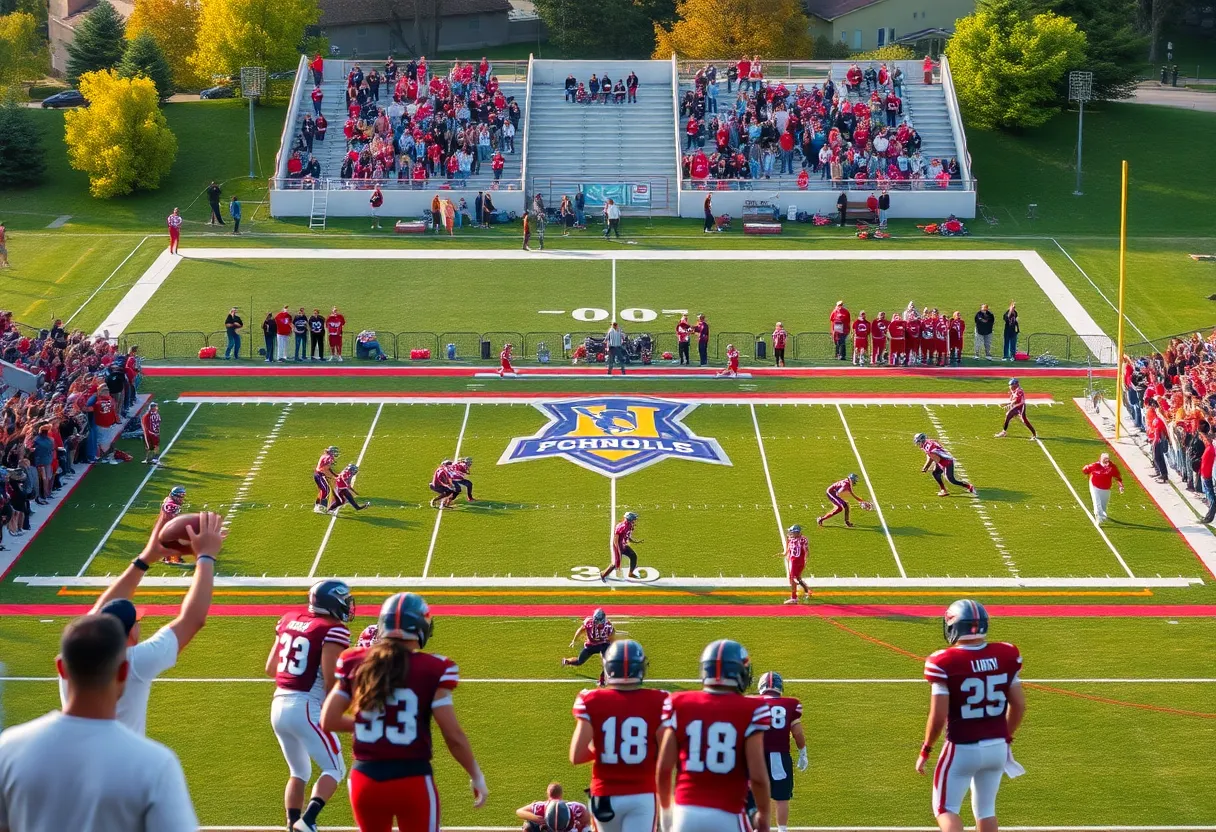 Benjamin School Buccaneers football players on the field