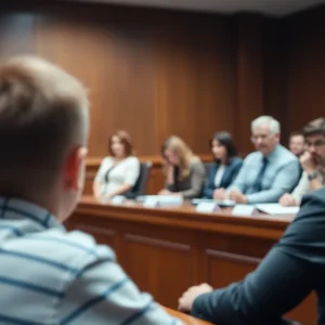Courtroom Scene on Child Abuse Case