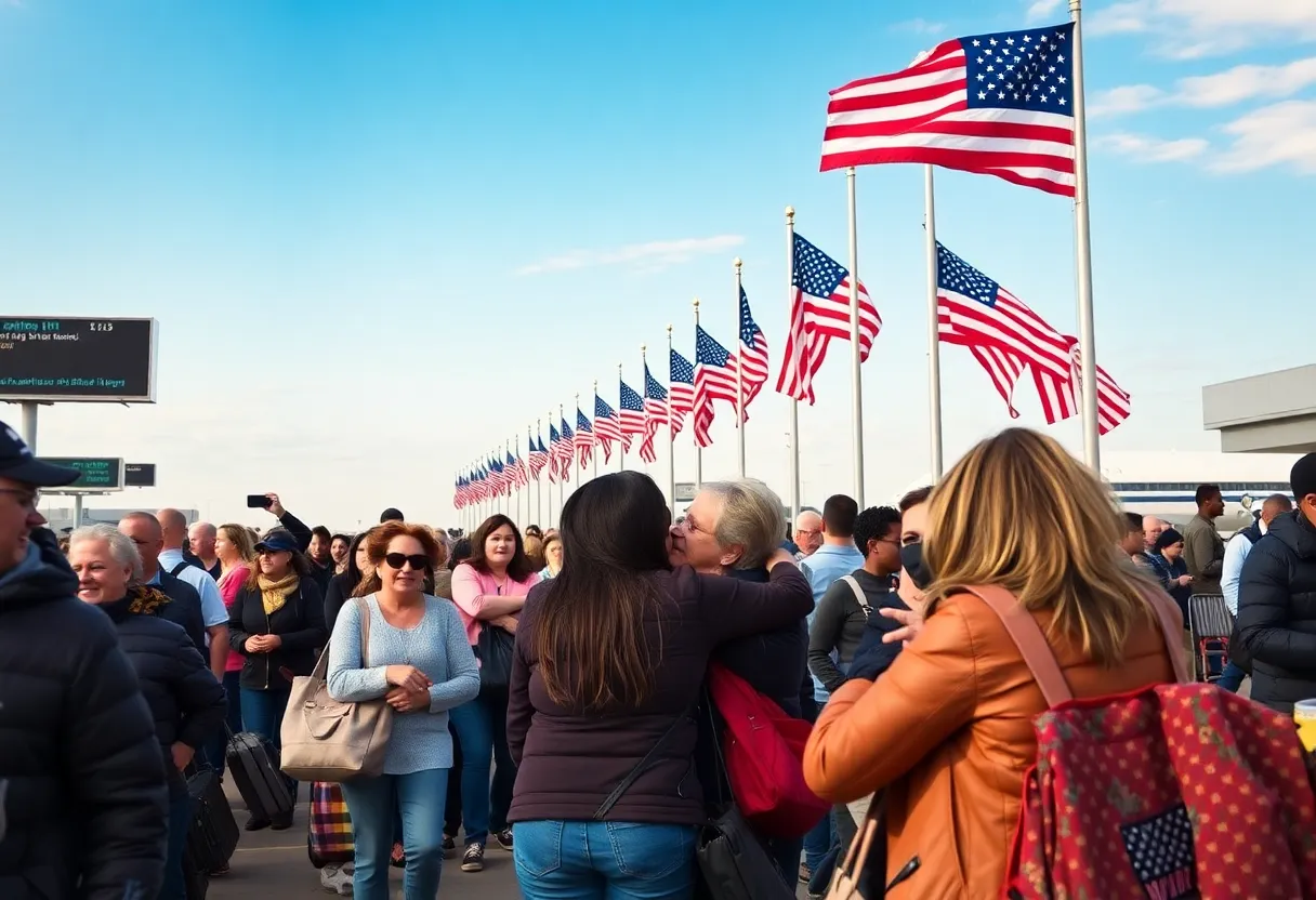 Families reuniting at Tampa International Airport after evacuation from Israel