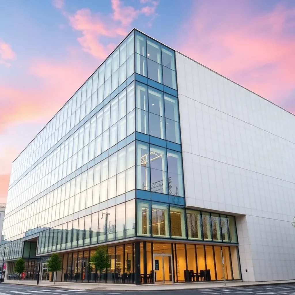 Modern commercial building in St. Petersburg