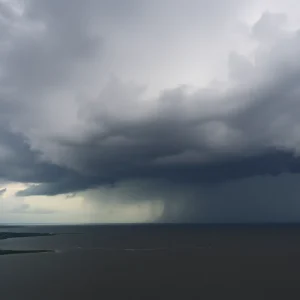 Dramatic storm clouds over Tampa Bay