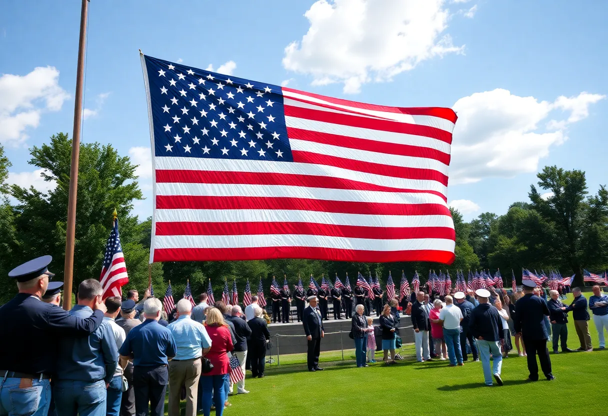 Attendees honoring Gold Star families at Tampa Memorial Day ceremony