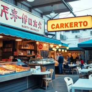 Exterior view of The Tides Seafood Market & Provisions in Safety Harbor, Florida.