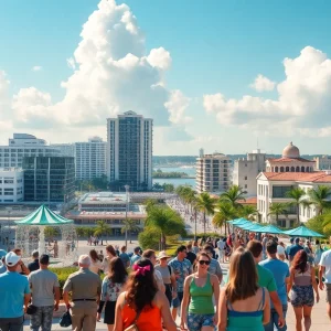 A sunny landscape representing Florida's population boom