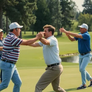 A dramatic altercation at a golf course.