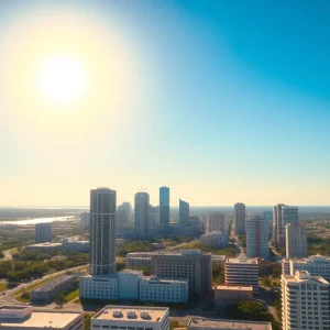 Scenic view of Tampa during a record heat wave