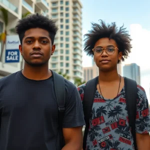 Urban Scene of Young Adults in Florida