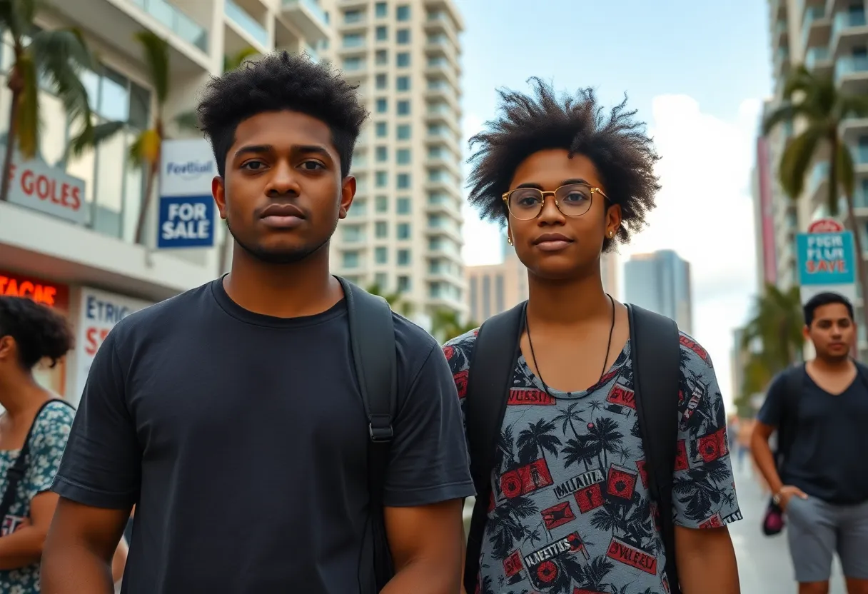 Urban Scene of Young Adults in Florida