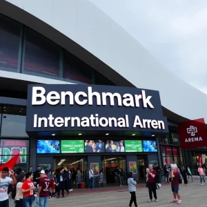Exterior view of Benchmark International Arena