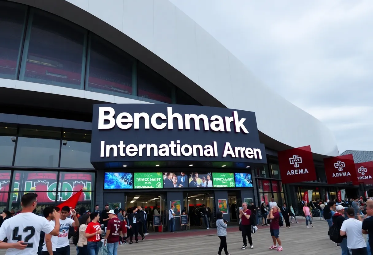 Exterior view of Benchmark International Arena