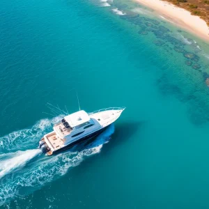 Charter Fishing Boat on Ocean