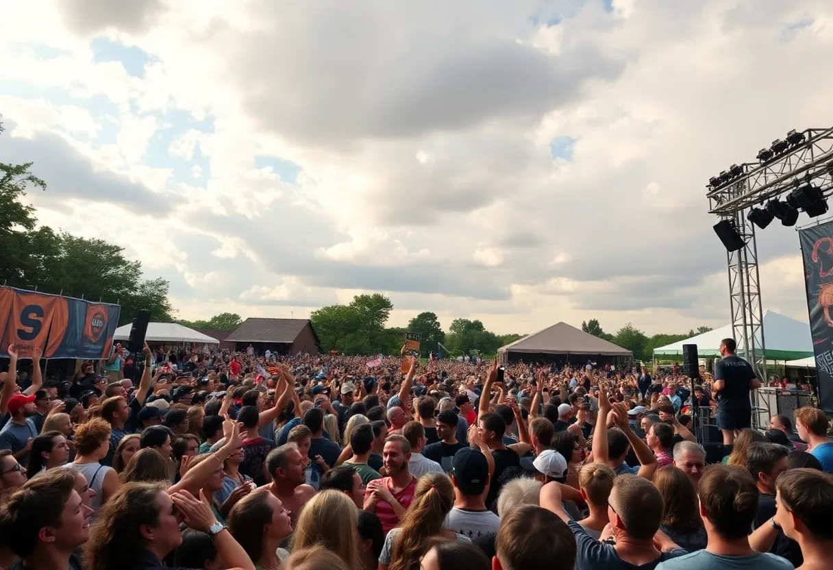 Audience at a concert in Clearwater enjoying live music