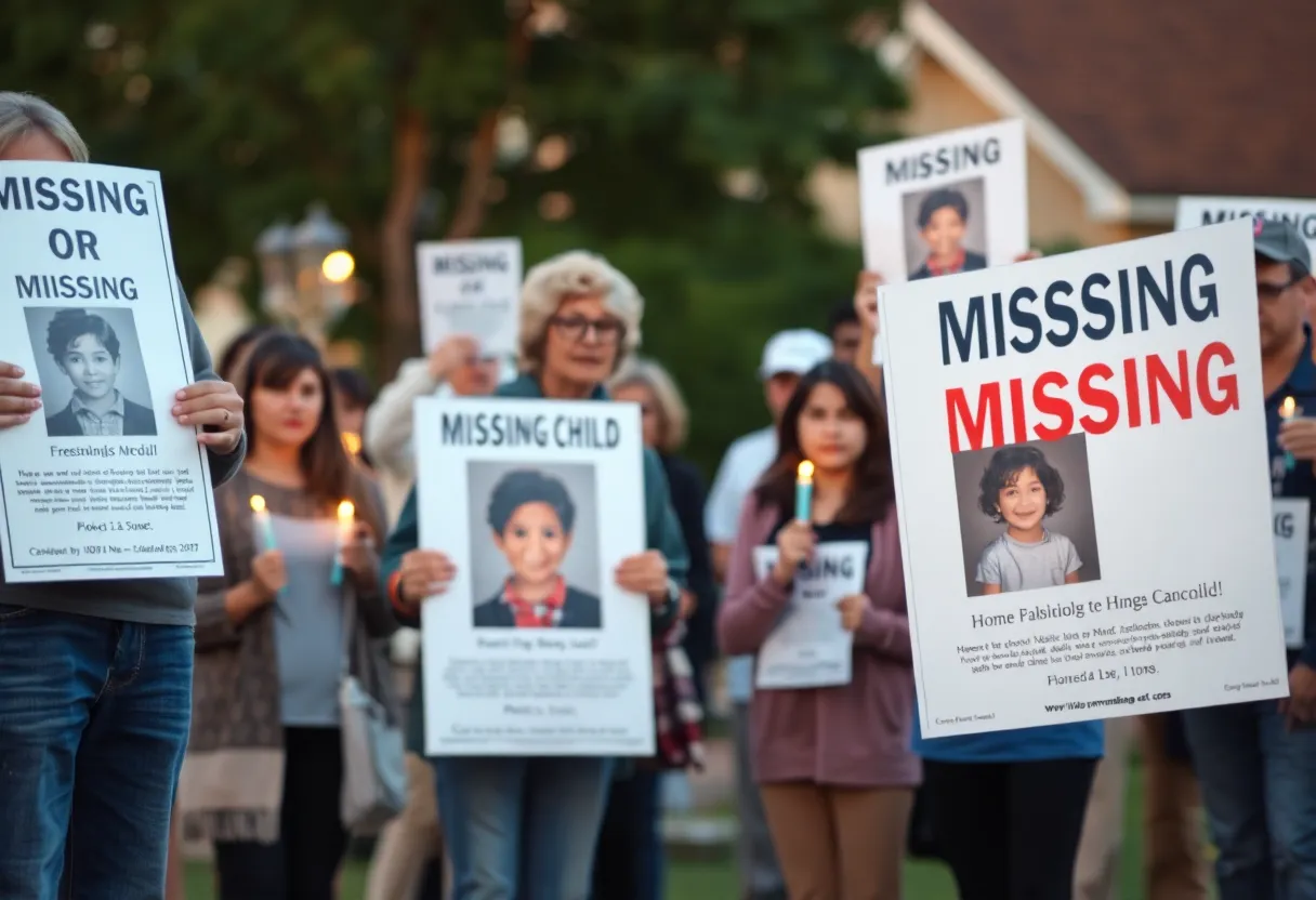 Community Vigil for Missing Child Laya