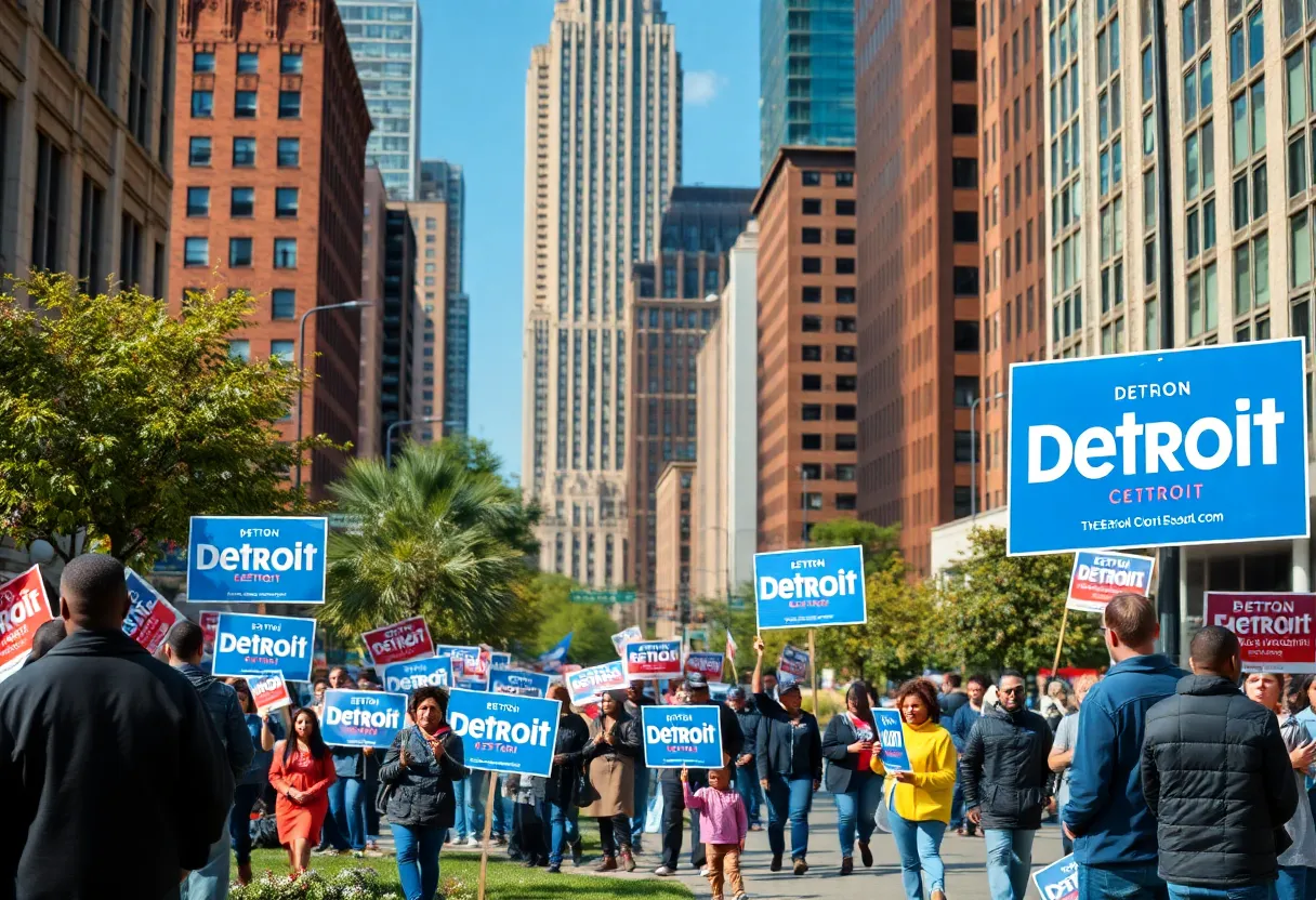 Detroit Election Scene