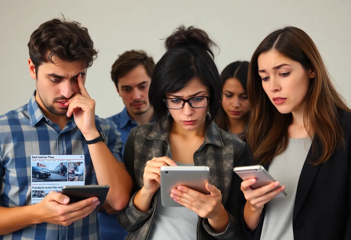 Frustrated users accessing news website