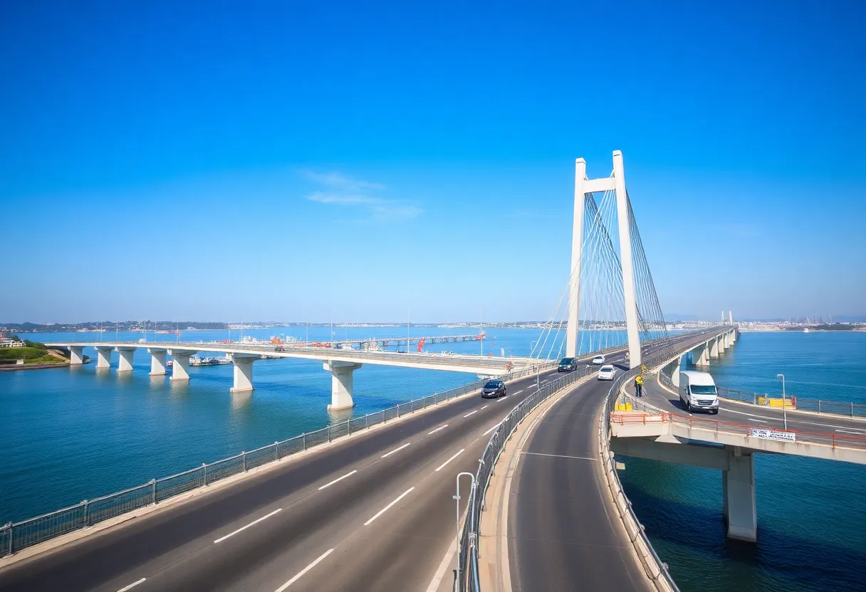 Enhancements in construction on Howard Franklin Bridge