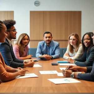 Image of a board meeting discussing educational initiatives