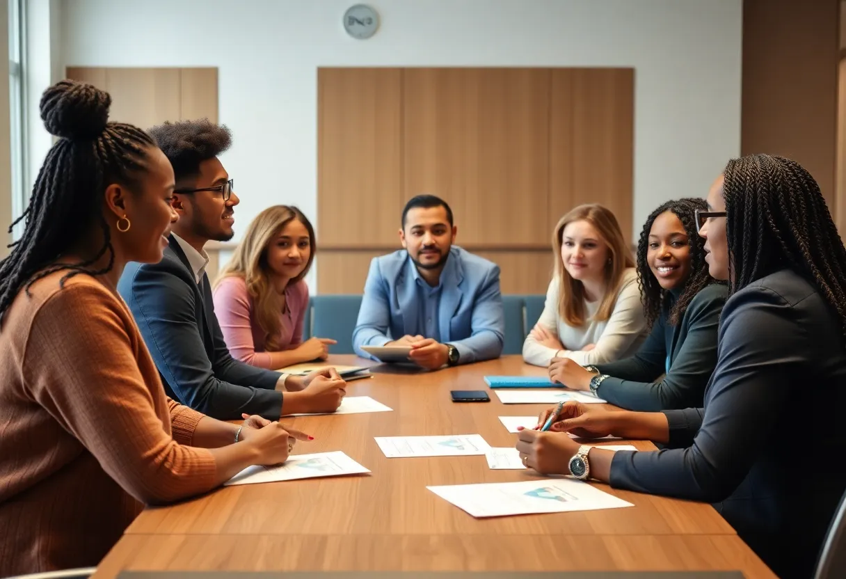 Image of a board meeting discussing educational initiatives