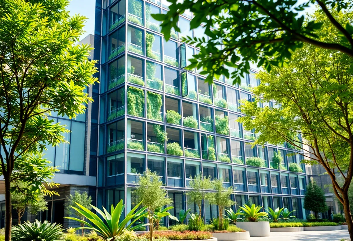 Exterior view of Naked Farmer's new corporate headquarters at Thousand & One office tower in Water Street Tampa.