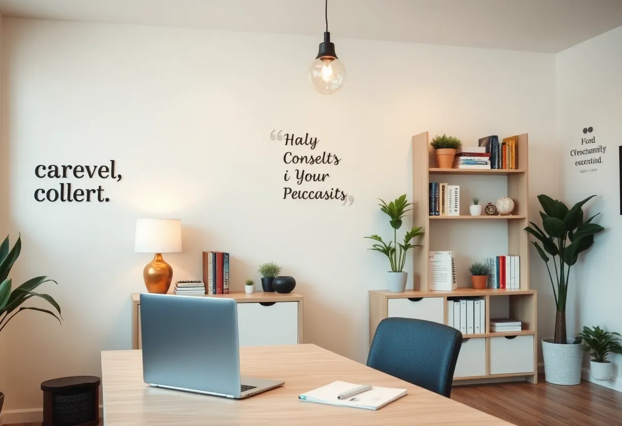 Interior of North Star Consulting office with educational materials