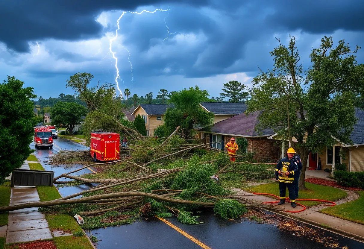 Severe storm damage in Pinellas County