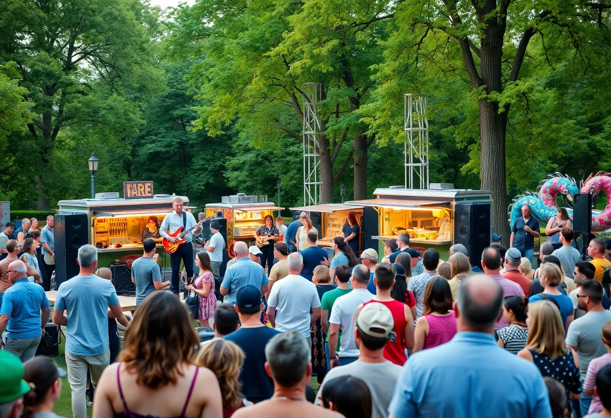 Crowd enjoying the Rock the Park anniversary concert in Tampa