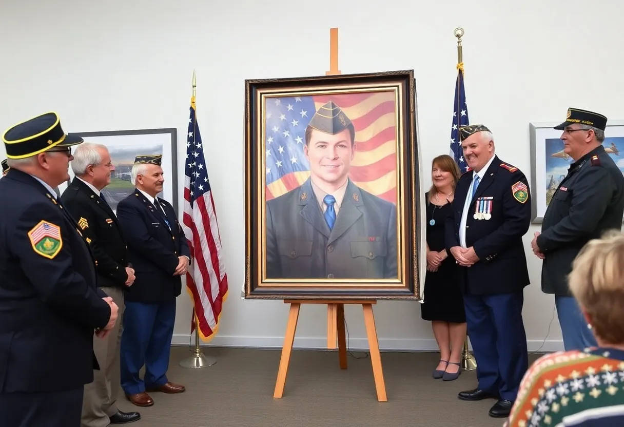 Unveiling of Roy Caldwood portrait at the Veterans Art Center.