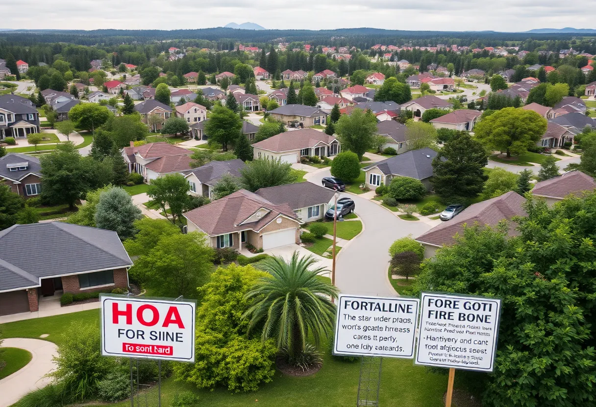 Suburban Neighborhood Under HOA Scrutiny