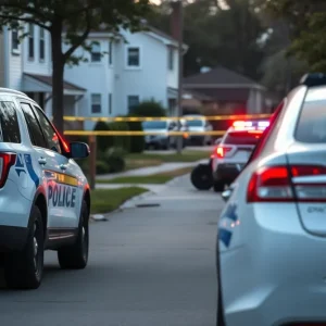 Police vehicles outside a residential area in Tampa