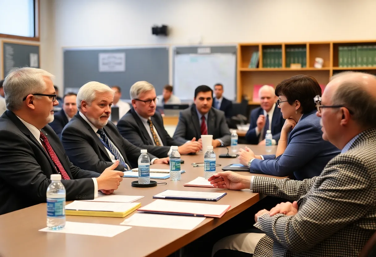 Superintendents discussing educational initiatives in Tampa