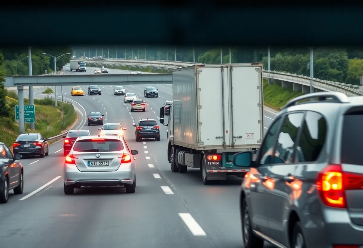 Truck Driver Accident Scene