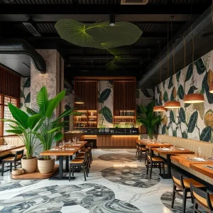 Interior of Uchiko Restaurant