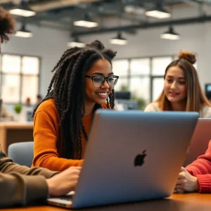 Diverse university students participating in online research administration courses