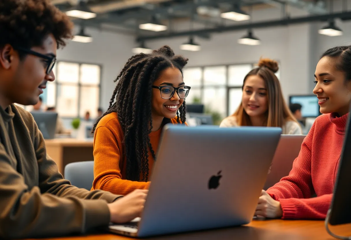 Diverse university students participating in online research administration courses