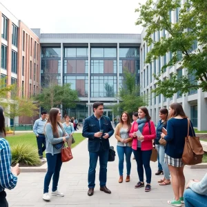 Students and faculty at the University of South Florida engaged in discussions on campus