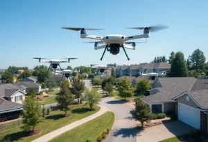 Amazon Prime Air drone flying over Tampa homes